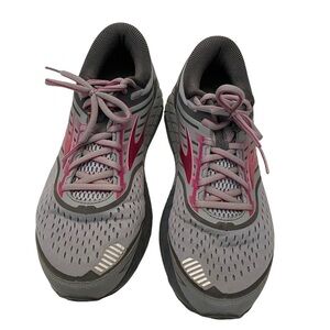 Brooks Women's Ariel 18 Running Shoes Grey Pink Sz 10.5 As Is Heels Worn